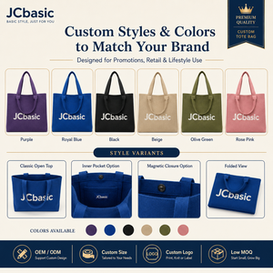 Bolsa de Mano Tejida Personalizada, Bolsa de Compras Grande con Logotipo JCbasic, Bolsa de Transporte Ecológica para Pedidos al por Mayor, Suministro OEM - Product Image 4