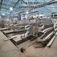 Nouvelle cage à poulets portable automatique de type A en acier galvanisé, résistante à la rouille et à la corrosion, durée de vie de 12 à 18 ans