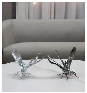 งานประติมากรรมแมลงโลหะสุดหรูสำหรับโรงแรม บ้าน <span class=keywords><strong>ห้อง</strong></span><span class=keywords><strong>นอน</strong></span> และห้องนั่งเล่น ขายส่ง - Product Image 6