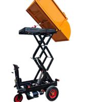 Mini-tricycle électrique hydraulique à benne basculante pour la manutention de matériaux sur chantier, équipement de levage et d'abaissement pour ascenseur