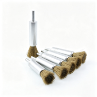 Kit de brosses coupelles en laiton de qualité industrielle et DIY, tige de 1/4 po, fixation pour perceuse, non-abrasif, pour l'élimination de la rouille et le nettoyage des surfaces, OEM