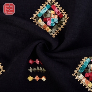 Nouveau tissu de broderie Baboos rayonne en nylon de couleur personnalisée légère à la mode pour les vêtements des femmes - Product Image 2