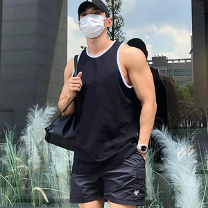 Men's Sports Vest Loose T-Shirt Breathable Quick-Dry Fitness Clothing Outdoor <b>Running</b> Tank Top 90% Polyester 10% Spandex OEM&ODM - Product Image 1