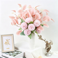 Fleurs artificielles avec vase en céramique, arrangements de fleurs d'hortensia, centres de table pour la maison, le jardin, les fêtes, la décoration de mariage