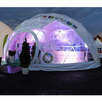 Dôme géodésique de luxe à projection 360°, grand, blanc, imperméable, en PVC, pour événements commerciaux, salons professionnels, usage industriel, extérieur, en vente