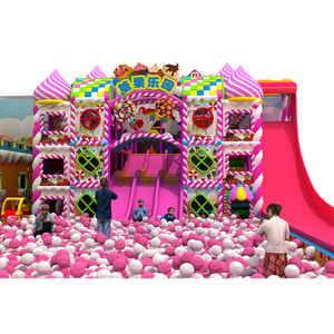 Aire de jeux intérieure sur le thème des bonbons, aire de jeux en sable, toboggan d'amusement pour enfants - Product Image 2