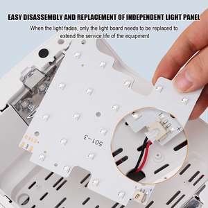 Lámpara LED Portátil Recargable de Alta Potencia para Uñas, Panel de Luz Reemplazable, Inalámbrica, Profesional, Curado Rápido de Gel - Product Image 6
