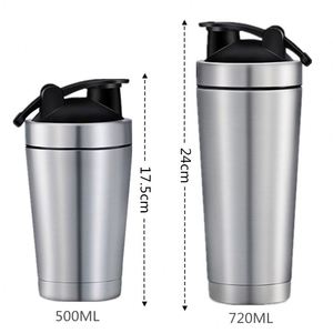 Stainless Steel Insulated Protein <b>Shaker</b> <b>Bottle</b>, Double Wall Vacuum Gym <b>Shaker</b> Cup with Lid, Custom Logo Reusable <b>Bottle</b> - Product Image 6