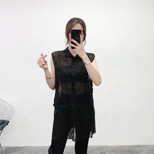 Pakaian Wanita Blus Wanita Musim Panas 2023 Obral Kemeja Tanpa Lengan Timbul Kebesaran Musim Panas 2020 - Product Image 2