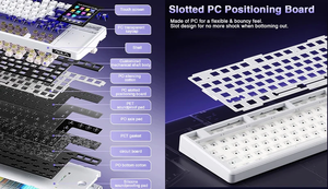 <span class=keywords><strong>Tastiera</strong></span> Meccanica AULA L99 di Alta Qualità con Schermo Touch, Tri-Modalità RGB Personalizzabile, per Gaming e Ufficio, Wireless - Product Image 4