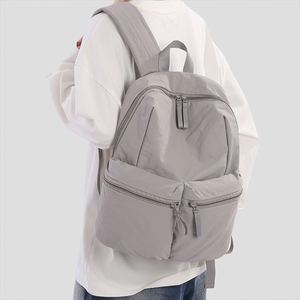 Unisex <b>Backpacks</b> Waterproof Bagpack Bags <b>Simple</b> Plain Color <b>Backpack</b> for Daily Sports Travel - Product Image 2