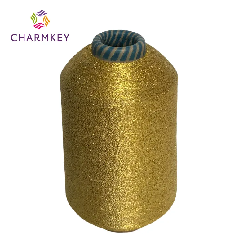 Thread Wholesale Manufacturer Lurex Metallic Yarn for Embroidery 75D polyester gold-clad single-clad gold thread for socks