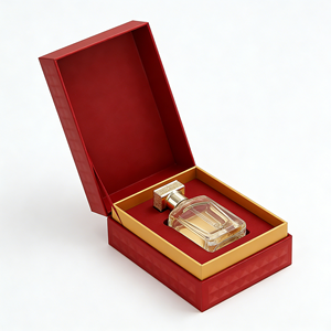 กล่องบรรจุภัณฑ์น้ำหอมแบบพรีเมียมสั่งทำพิเศษ กล่องของขวัญแบบปิดด้วยแม่เหล็กพร้อมริบบิ้นดึง  รับพิมพ์โลโก้ตามสั่งจากผู้ผลิต - Product Image 5