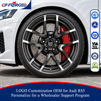 Jantes de voiture forgées monobloc 5 branches, finition noir brillant usiné, 19, 20, 21 pouces, 5x112, pour Audi RS5, qualité supérieure sur mesure