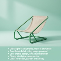Chaise de plage personnalisée avec logo, tissu respirant, structure en acier, chaise longue pour l'été, la plage, les stations balnéaires, le camping