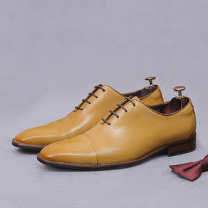 High-quality Men's Shoes genuine leather leather shoes with laser printing for business formal wear Oxford style men's shoes - Product Image 2