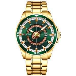 Montre à quartz pour homme personnalisée, cadran extra large de 50 mm, boîtier en alliage, cadran à aiguilles en verre, bracelet en acier inoxydable, chronographe, jour/date - Product Image 2