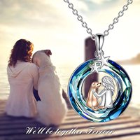 Nouvelle mode chien et fille collier cristal coloré pendentif pour animaux de compagnie cadeaux pour les filles amoureux des animaux de compagnie bijoux commémoratifs pour animaux de compagnie