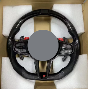 Venta caliente 2019 2020 2021 2022 2023 2024 para <span class=keywords><strong>Toyota</strong></span> <span class=keywords><strong>Supra</strong></span> Racing volante LED de fibra de carbono MK5 - Product Image 4