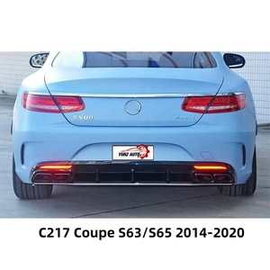 Kit Carrozzeria Completo YUNZ per <span class=keywords><strong>Mercedes</strong></span> Benz <span class=keywords><strong>Classe</strong></span> <span class=keywords><strong>S</strong></span> C217 Coupé S63/S65 2014-2020, Paraurti e Griglia in Plastica Non Verniciata - Product Image 6
