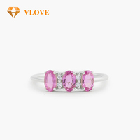 14K Gold Ovaler Rosa Saphir und Diamant Halo-Ring Verlobungs-Jubiläumsgeschenk für Frauen