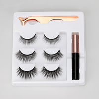 Faux cils magnétiques 3D en vison synthétique avec eyeliner liquide – Collection Vendor Fluffy Lashes