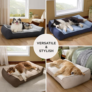 Camas ortopédicas de espuma viscoelástica de alta densidad personalizadas de fábrica para perros, camas de lujo para perros, cubierta lavable extraíble - Product Image 5