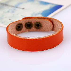 Pulsera de cuero para parejas más vendida, pulsera personalizada de cuero genuino, pulsera de cuero liso para él y para ella - Product Image 4