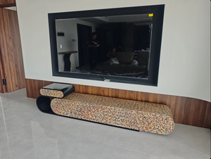 Mobile TV Moderno Italiano Estensibile in <span class=keywords><strong>Legno</strong></span> con Armadietto Contenitore da Terra per Camera da Letto e <span class=keywords><strong>Soggiorno</strong></span>, in <span class=keywords><strong>Legno</strong></span> <span class=keywords><strong>Massello</strong></span>, Adatto a TV fino a 65 Pollici - Product Image 4