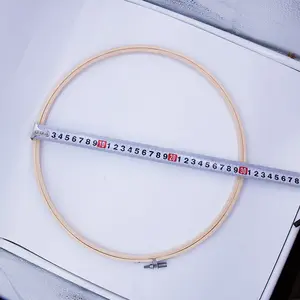 12'' factory supply bamboo big hoop frame for embroidery crafts