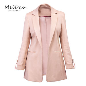 MEIDAO-020079 Beige Business Casual Lungo Anteriore Aperto <span class=keywords><strong>Blazer</strong></span> Per Le Donne di Stile - Product Image 1