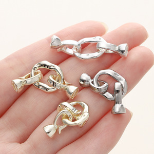 18k Gold Plated <b>Chain</b> Connector Necklace Clasp For Jewelry Making DIY Accessories <b>Copper</b> Plating Irregular Shape GA0607 - Product Image 3