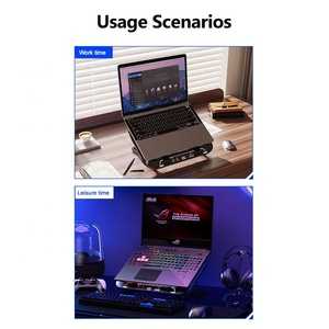 Smonama Z36 27W Máy Tính Để Bàn ABS Nhựa Có Thể Điều Chỉnh Buộc Không Khí Kép Turbo Người Quạt Máy Tính Xách Tay Làm Mát Pad Cho Chơi Game Hoặc Làm Việc Sử Dụng - Product Image 2