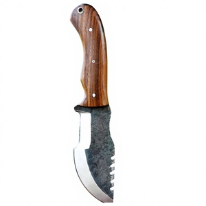 Couteau de chasse OEM 8,5 pouces fait main, en acier D2 à haute teneur en carbone, manche pleine longueur en bois de rose, pour la chasse, le dépecage, la survie et le camping - Product Image 2