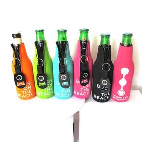 Custom 12oz Beer <b>Bottle</b> Coolers Holders With Zipper Opener Insulated Beer Cooler Neoprene <b>Bottle</b> Sleeves - Product Image 2