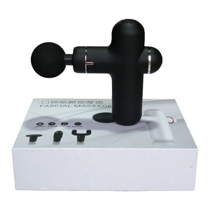 Mini pistolet de massage sans fil rechargeable, 12 niveaux de vitesse, moteur sans balais, 5 têtes de massage, noir, alimentation USB, soulagement des douleurs musculaires du cou - Product Image 5