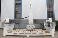 Machine de découpe de pierre CNC à 5 axes pour granit et marbre, type pont, avec contrôleur PLC, Italie