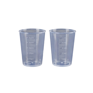 Petit gobelet en plastique avec échelle graduée 20ml30ml50ml100ml avec couvercle, gobelet en plastique jetable <span class=keywords><strong>empilable</strong></span> réutilisable, fournitures de laboratoire - Product Image 5