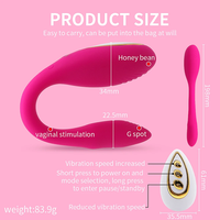 Vibrador Inalámbrico en Forma de U para Mujer, Flexible, Estimulador de Punto G y Clítoris, Silicona, Doble Vibración, Juguetes Sexuales Eróticos