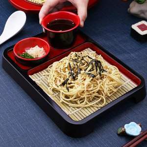 Bandeja Rectangular de Plástico Japonesa para <span class=keywords><strong>Soba</strong></span>, Bandeja para Servir <span class=keywords><strong>Sushi</strong></span>, Plato para Salsas, Ecológica para el Hogar, Restaurante y Cocina - Product Image 6