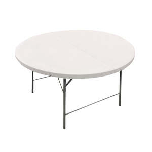 Foldable Rectangle <strong>Table</strong> for Outdoor Events <strong>Stable</strong> Metal Frame with HDPE Plastic Top for Camping Dining - Product Image 2