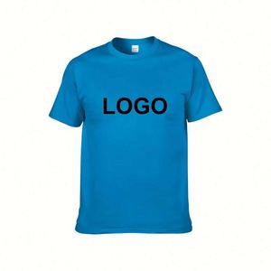 Design OEM ODM Manufacturer Customized logo 200g 100% Cotton Blank Men's T-<b>shirts</b> Slim Fit Plain Color O-Neck T-<b>shirts</b> - Product Image 6