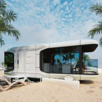Maison mobile personnalisée de luxe de 20 pieds 40 pieds Maison mobile préfabriquée pour l'extérieur Installation facile Espace Capsule House