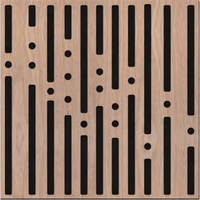Panneau mural acoustique décoratif moderne en bois à lattes 600x600x21mm, facile à nettoyer, plusieurs couleurs au choix pour restaurant