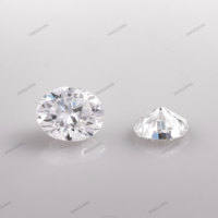 Vente en gros de pierres de moissanite synthétique de qualité VVS1, couleur D, taille ovale brillante, en vrac, stock disponible