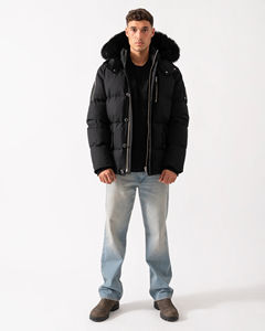 <span class=keywords><strong>Giacca</strong></span> Invernale Originale 3Q Personalizzata Nera con Imbottitura in Piuma e Pelliccia, <span class=keywords><strong>Idrorepellente</strong></span>, Trapuntata in Twill per Uomo - Product Image 3