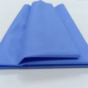 Tissu non tissé SMMS bleu 40 g/m² imperméable, antibactérien, respirant, antistatique, personnalisé pour <span class=keywords><strong>blouse</strong></span> d'hôpital, marque XINGDI - Product Image 1