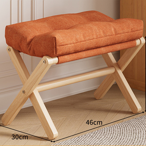 Taburete <span class=keywords><strong>Plegable</strong></span> de Madera Maciza para Cambiar Zapatos, Diseño Moderno y Minimalista, para el Hogar, Dormitorio, Escuela, <span class=keywords><strong>Reposapiés</strong></span>, Soporte para Pies - Product Image 4