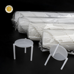 100 Supporti Treppiede Per Pizza - In Plastica Bianca, Per Ristoranti, Catering E Asporto