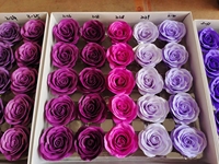 Kepala Mawar Sabun Ungu Pink Wangi Lembut Buatan Tangan Tahan Lama 50pcs Grosir Buket Mawar Buatan Halloween Wisuda